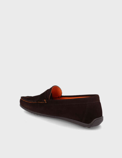 ZAPATO MOCASIN EN PIEL PARA CABALERO EN COLOR MARRON Y MARINO