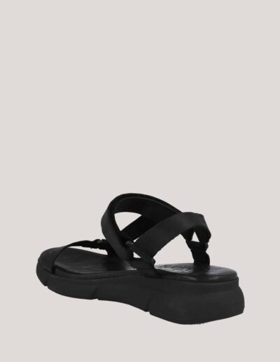 SANDALIA MUJER PLANA-BDA- EN COLOR NEGRO