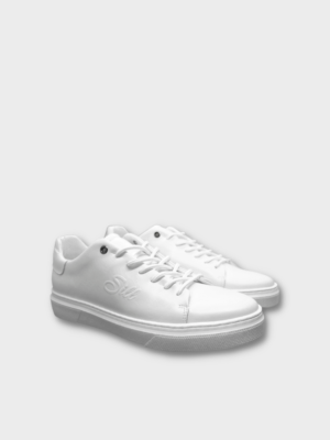 Zapatillas casual hombre todo piel blancas