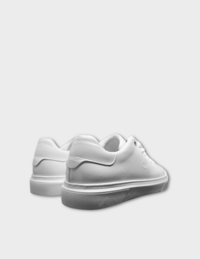 Zapatillas casual hombre todo piel blanco