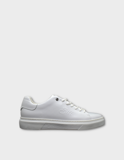 Zapatillas casual hombre todo piel blanco