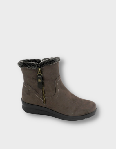 Botines cómodos para mujer forrados de pelo Amarpies marron