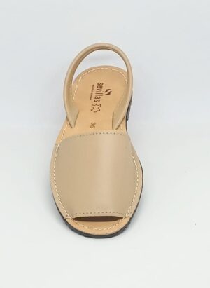 Menorquinas de Piel para Mujer/Hombre - Abarcas Tradicionales color Arena